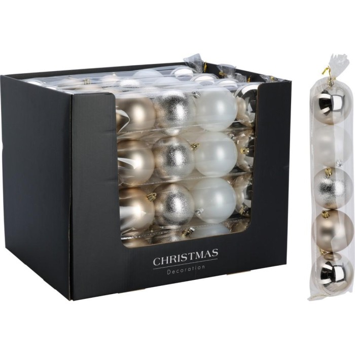 5 SFERE PS 80MM ORO CHIARO